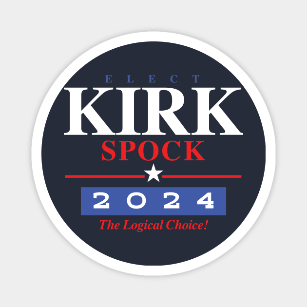 Kirk Spock 2024 Magnet by MindsparkCreative